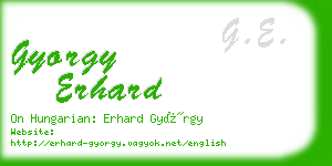 gyorgy erhard business card